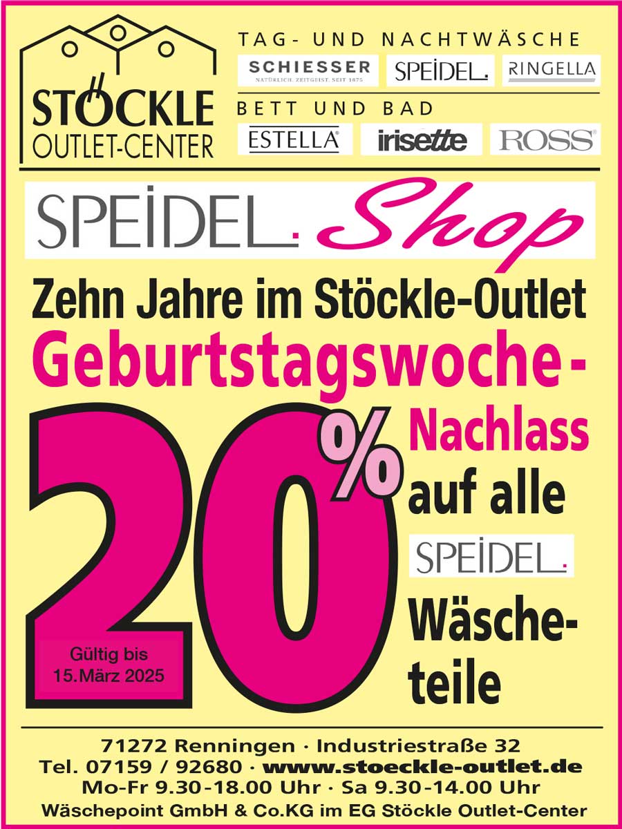 Angebote des Wäschepoint im Stöckle Outlet-Center