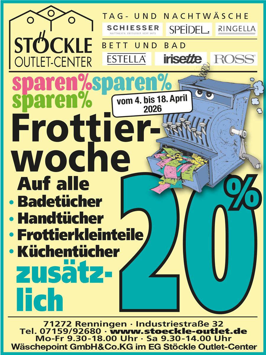 Frottierwoche im Stöckle Outlet-Center
